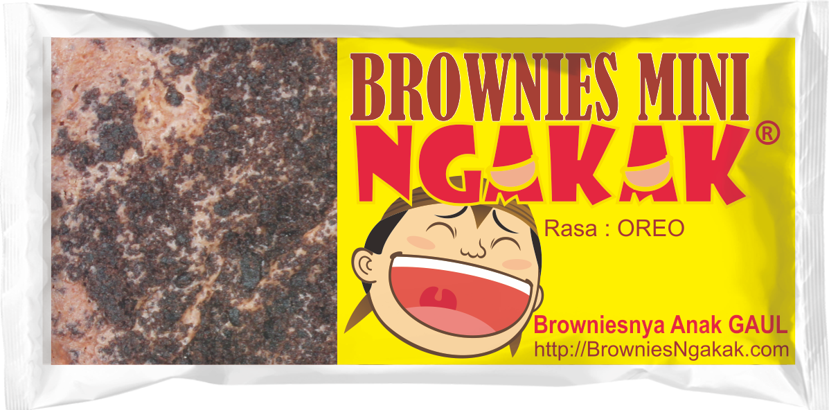 Brownies Mini - Brownies NGAKAK Brownies NGAKAK Potongan Rasa Oreo transparant